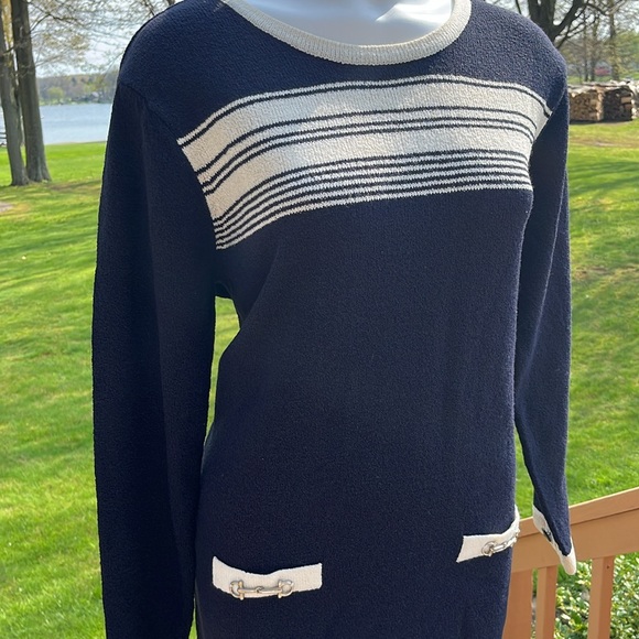 NWT Norton Studio vintage knit sheath dress M-L - Picture 3 of 9